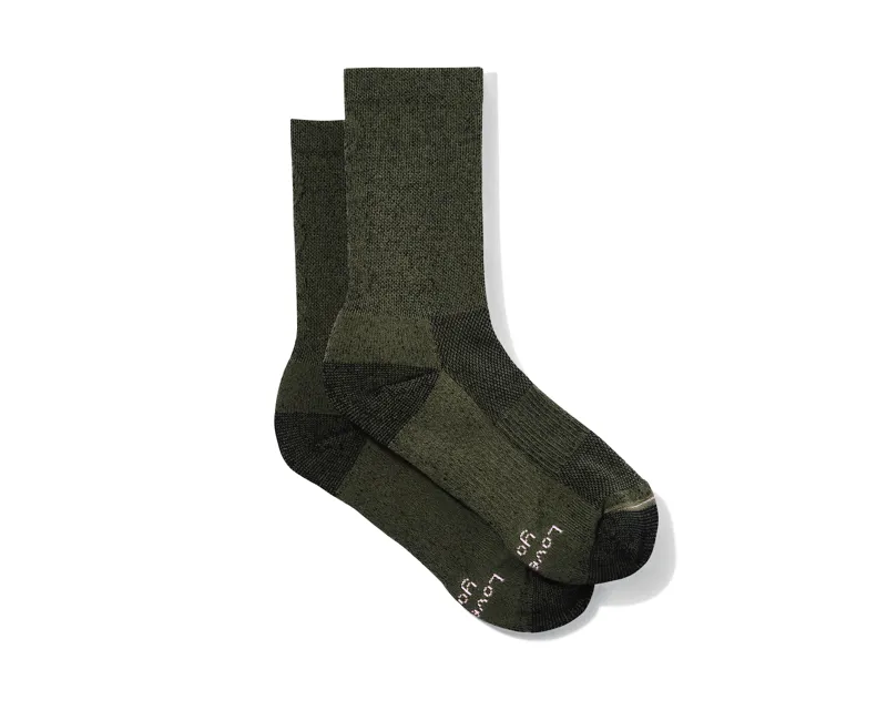 Quoc Extra Fine Merino Tech Wool Socks Camo Green